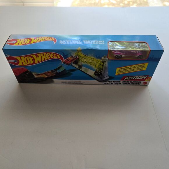 Hot Wheels Electric Tower Track Toy Playset Racecar Racing Stunt Track Play - Picture 6 of 6